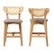 Baxton Studio Dannell Mid-Century Modern Grey Fabric and Natural Oak Finished Wood 2-Piece Counter Stool Set 235-2PC-13306-ZORO - alternate 7